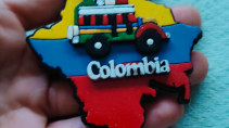 Kolumbia cestovateľká magnetka mapa