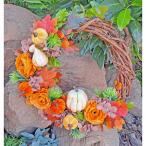 Jesenný venček na dvere s tekvičkami č. 45 (2/2)