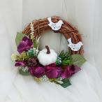 Jesenný venček na dvere s tekvičkami č. 52