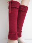 Vlněné návleky na nohy vínové