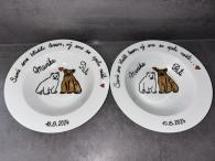 Maľované šálky, taniere - svadobné (2/7)